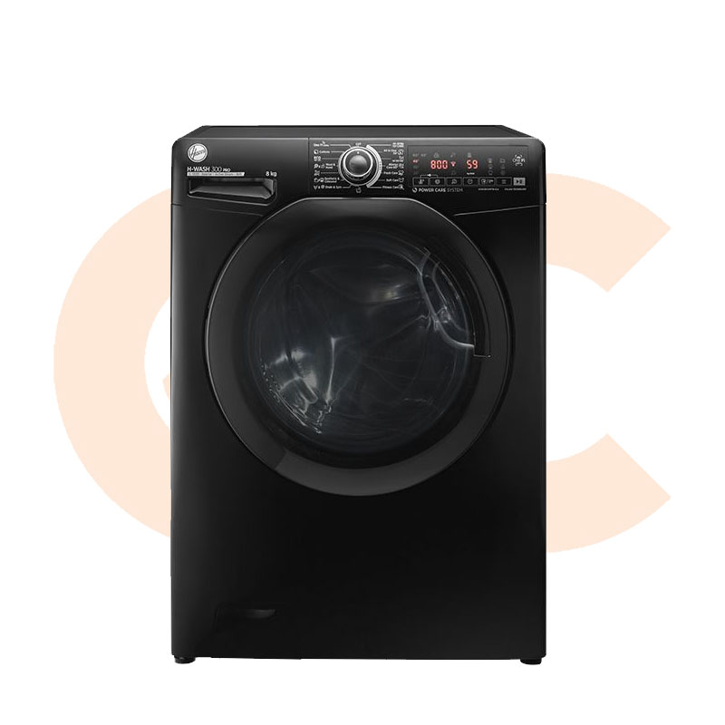 HOOVER Washing Machine Fully Automatic 8 Kg Inverter Motor Black Model H3WS38TAMF7B ELA EHAB Center Home Appliances
