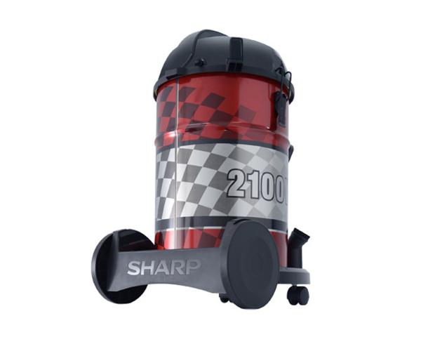 SHARP Pail Can Vacuum Cleaner 2100 Watt In Red Color With Cloth Filter EC-CA2121-X