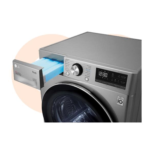 LG Dryer 10 KG With Condenser Digital Smart ThinQ Black Steel - RH10V9JV2W