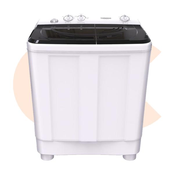 غسالة ملابس تورنيدو نصف أوتوماتيك 10 كيلو أسود ابيض موديل-TWH-Z10DNE-W(BK)