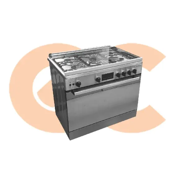 Ariston Cooker 90 Cm 5 Burners Safety Stainless Steel