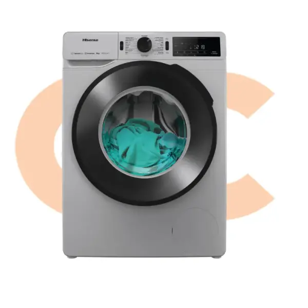 Hisense 8kg 1400rpm Digital Touch Inverter Washing Machine Silver WF3V8042BSEG