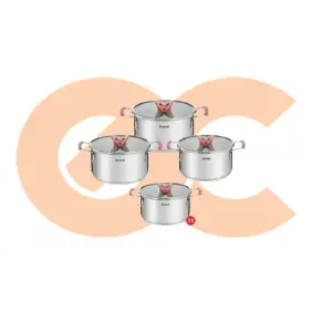 Tefal Optispace Stainless Steel Stewpot Set 18,22,26,30 Stainless 6221064009264